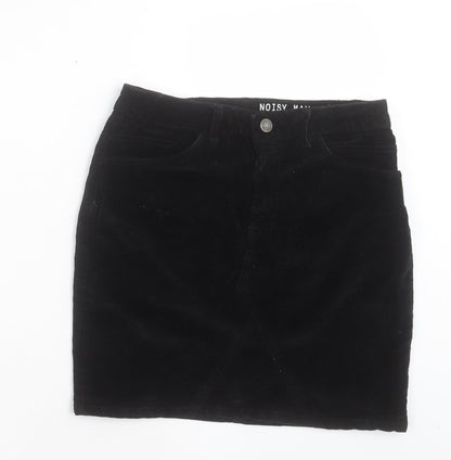 Noisy may Womens Black Cotton Mini Skirt Size S Button