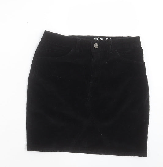 Noisy may Womens Black Cotton Mini Skirt Size S Button