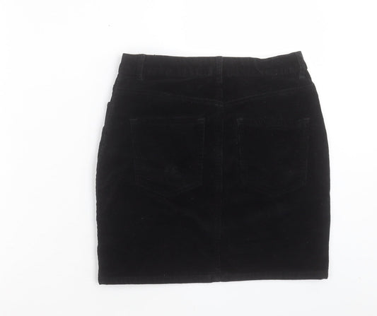 Noisy may Womens Black Cotton Mini Skirt Size S Button