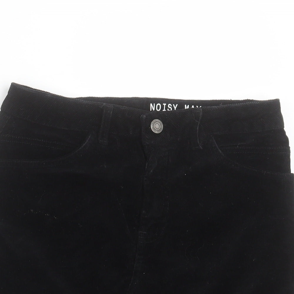 Noisy may Womens Black Cotton Mini Skirt Size S Button