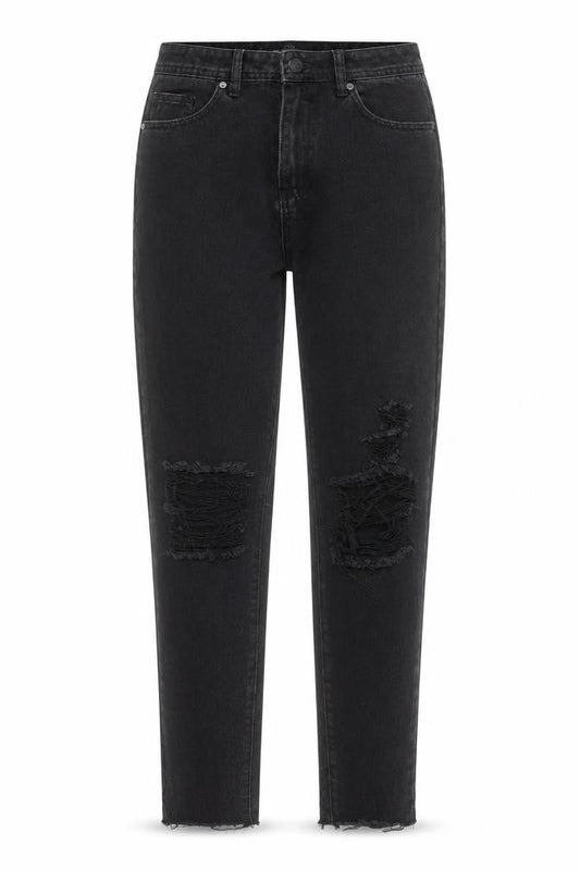 Womens UK Size 8 Missguided Regular Fit Straight Black Jeans