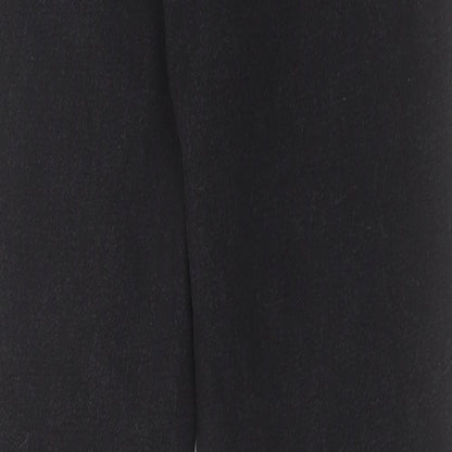 Missguided Womens Black Cotton Straight Jeans Size 8 L33 in Regular Button