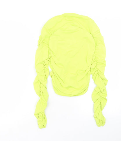Womens UK Size 8 Topshop Yellow Basic T-Shirt