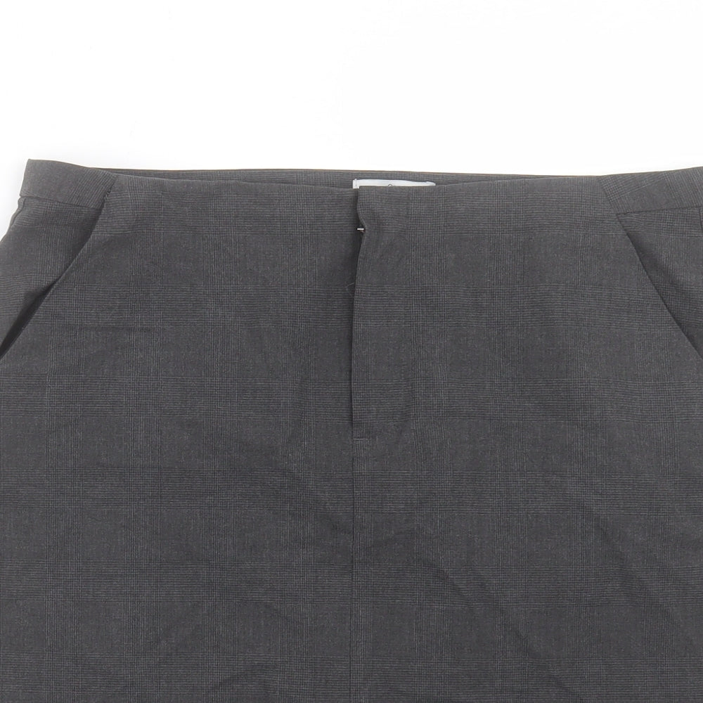 Gap Womens Grey Polyester Straight & Pencil Skirt Size 12 Hook & Eye