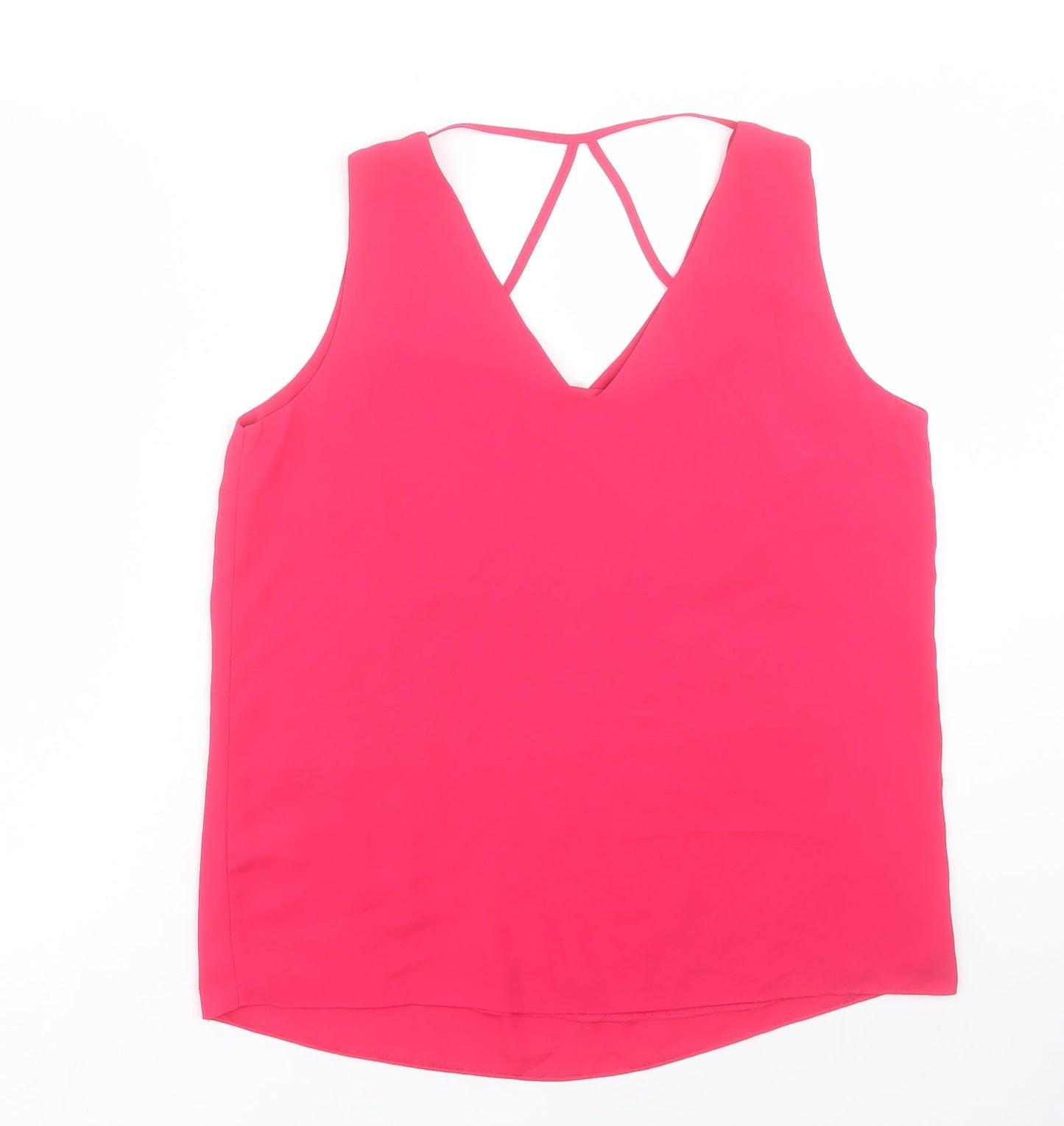 Womens UK Size 12 M&Co Pink Basic Tank
