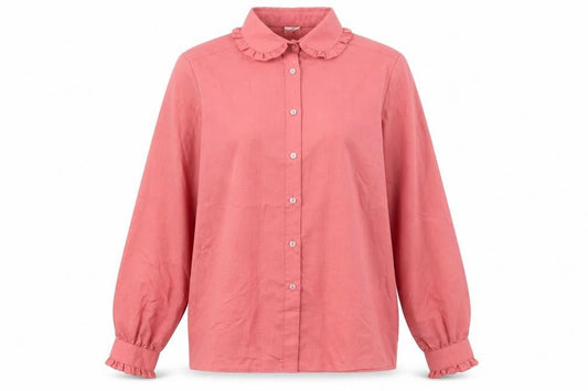 Womens UK Size 12 C&A Pink Basic Button-Up