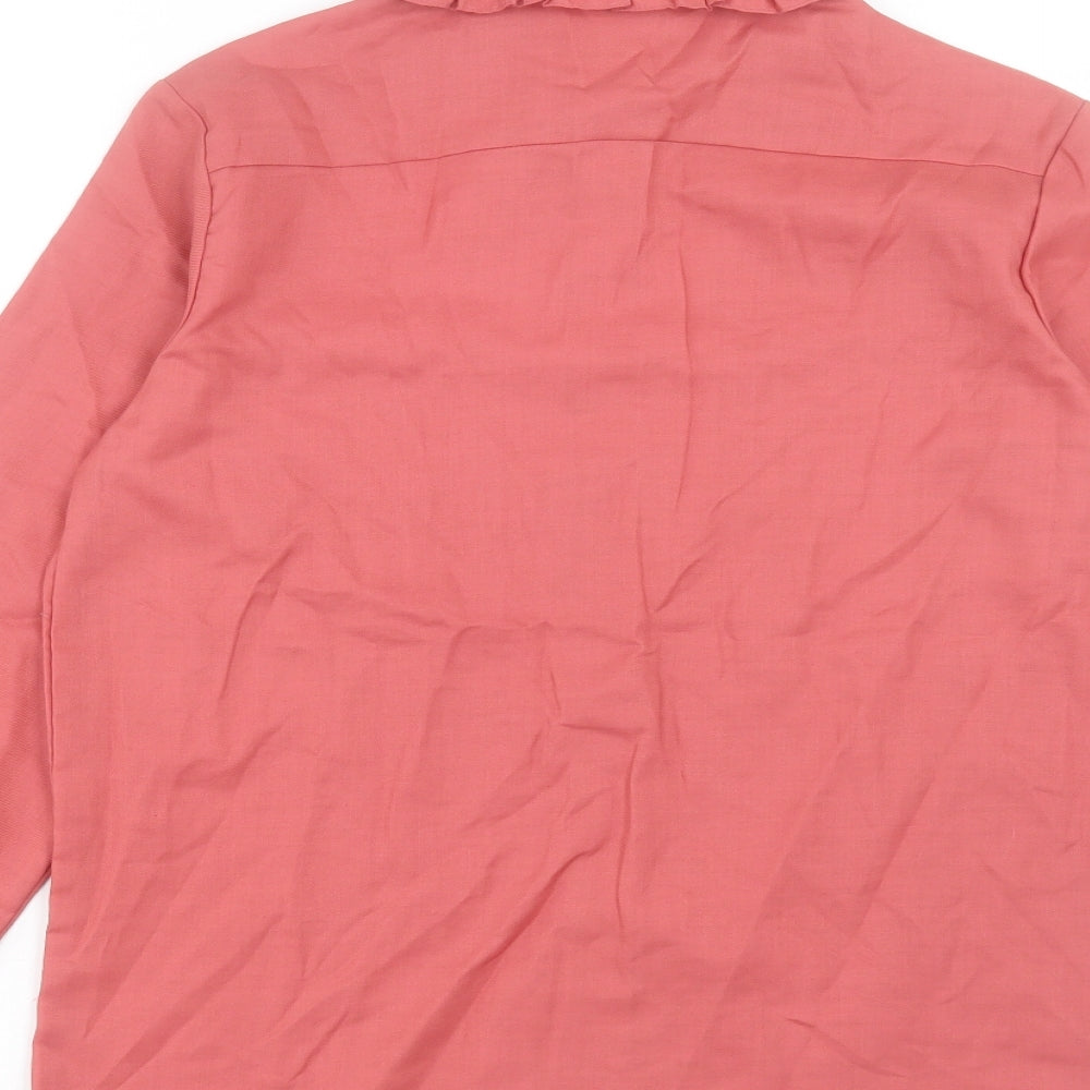 Womens UK Size 12 C&A Pink Basic Button-Up