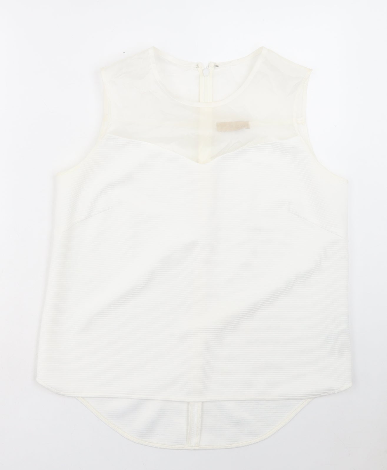 Womens UK Size 14 Marks and Spencer White Basic Tank