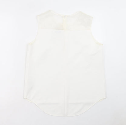 Womens UK Size 14 Marks and Spencer White Basic Tank
