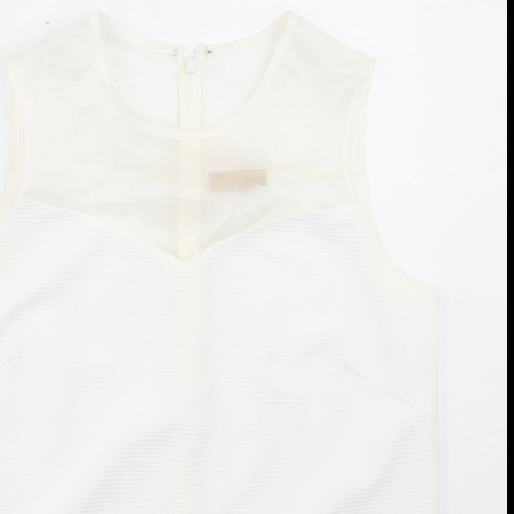 Womens UK Size 14 Marks and Spencer White Basic Tank