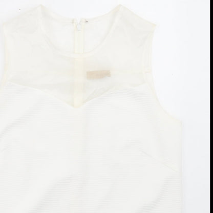 Womens UK Size 14 Marks and Spencer White Basic Tank
