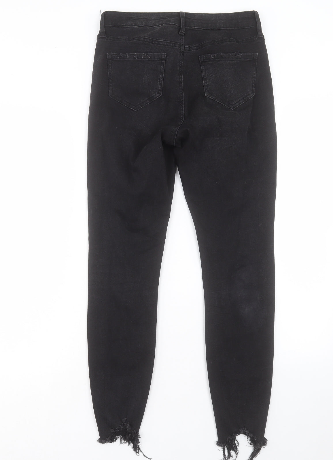 Denim & Co. Womens Black Cotton Skinny Jeans Size 12 L27 in Regular Button