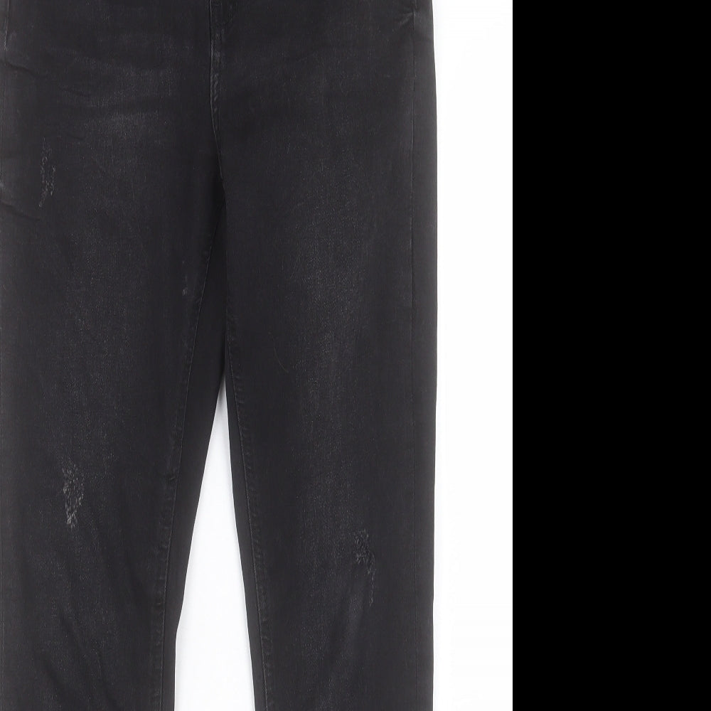 Denim & Co. Womens Black Cotton Skinny Jeans Size 12 L27 in Regular Button