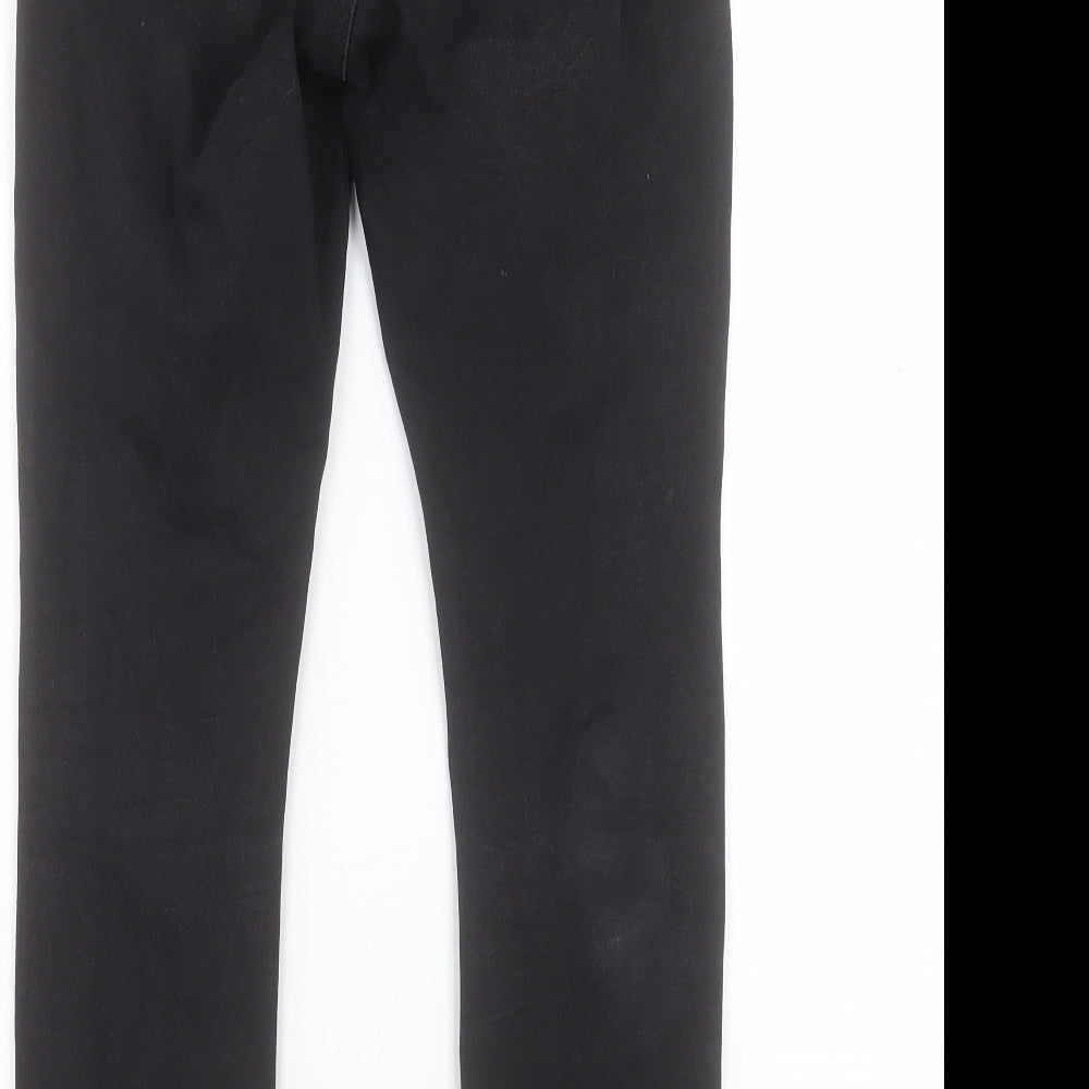 Denim & Co. Womens Black Cotton Skinny Jeans Size 12 L27 in Regular Button