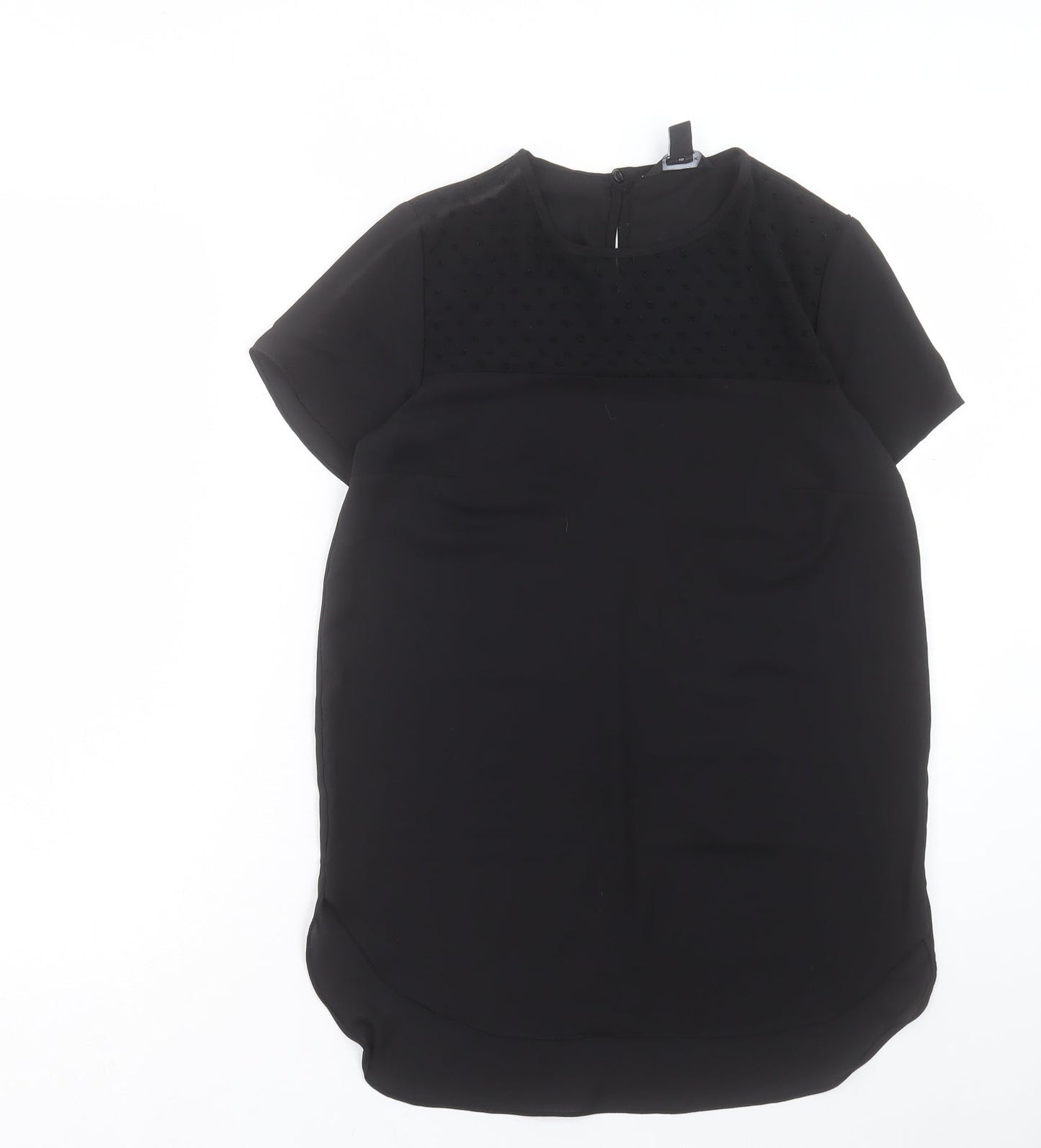 Womens UK Size 8 New Look Black Basic T-Shirt