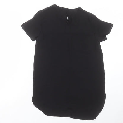 Womens UK Size 8 New Look Black Basic T-Shirt