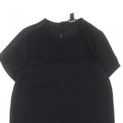 Womens UK Size 8 New Look Black Basic T-Shirt