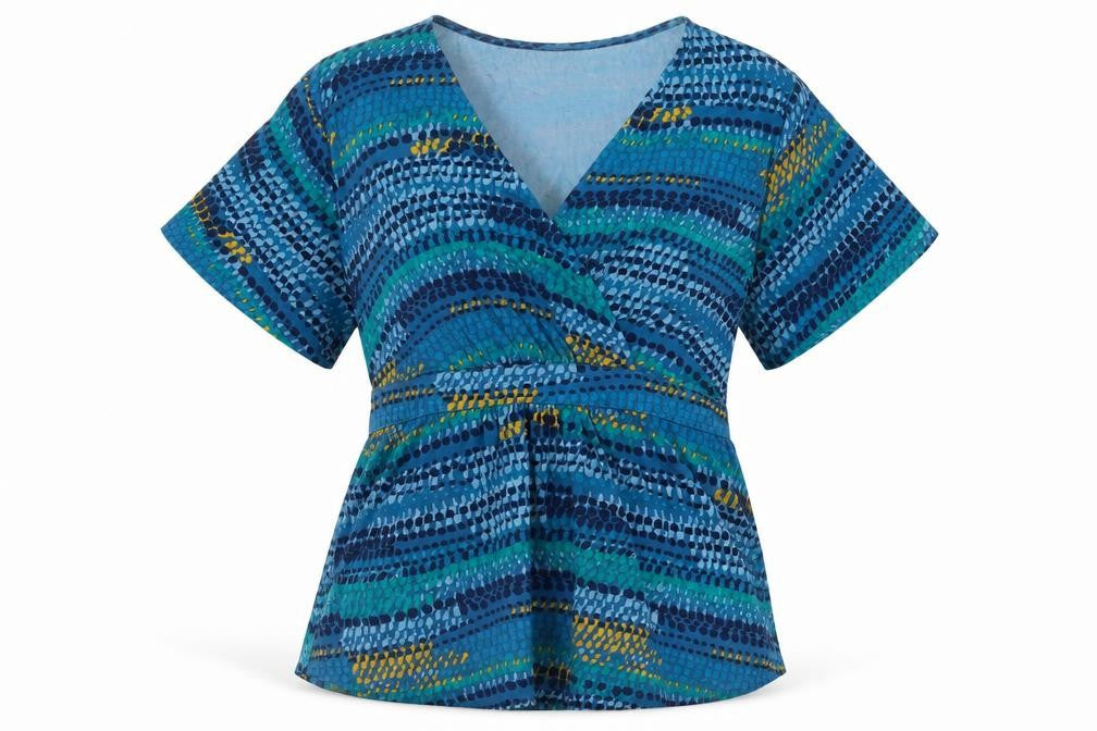 Womens UK Size M EAST Blue Basic T-Shirt