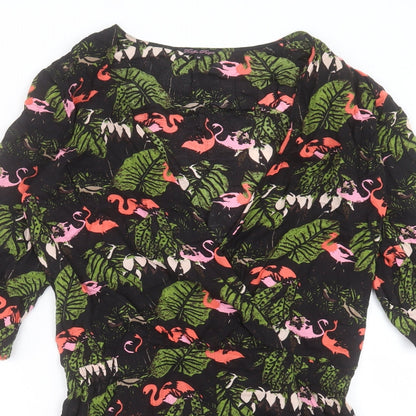 Traffic People Womens Multicoloured Geometric Viscose Playsuit One-Piece Size M Pullover