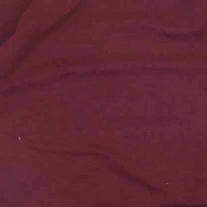 New Look Womens Red Cotton Pullover Sweatshirt Size 6