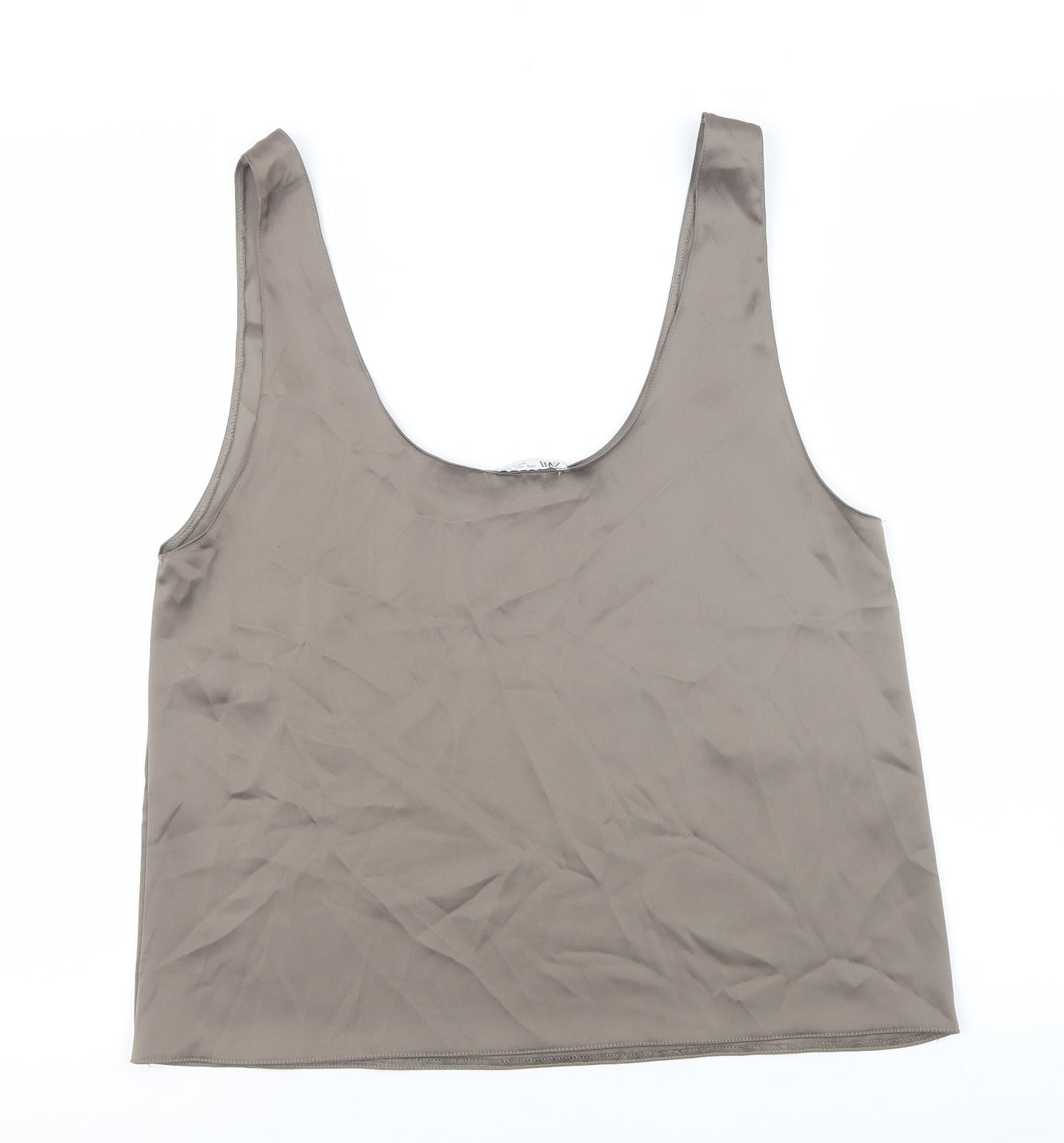 Womens UK Size L Zara Brown Camisole Tank