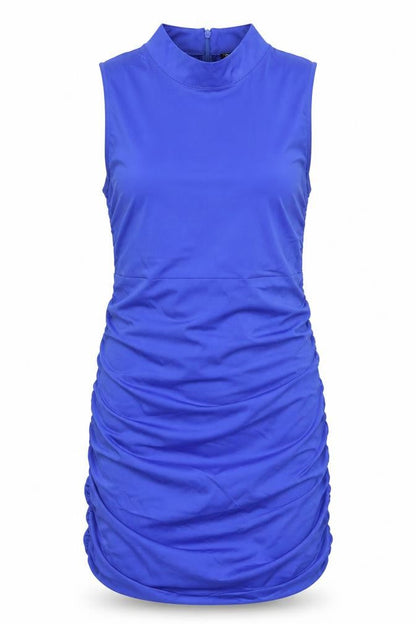 Zara Womens Blue Polyester Bodycon Size S Halter Zip