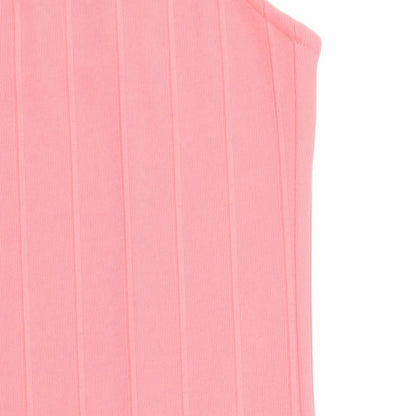 Miss Selfridge Womens Pink Polyester Bodycon Size 10 Halter Pullover - Ribbed