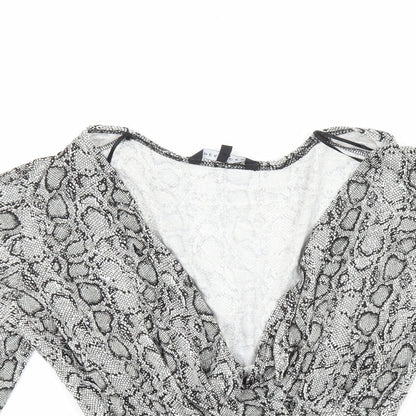 Womens UK Size 12 Peacocks Multicoloured Basic Blouse