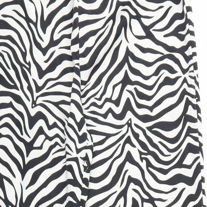 Loungeable Womens Multicoloured Polyester Jogger Trousers Size 10 L29 in Regular - Zebra Print