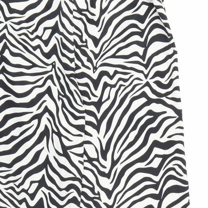Loungeable Womens Multicoloured Polyester Jogger Trousers Size 10 L29 in Regular - Zebra Print