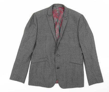NEXT Mens Grey Polyester Jacket Suit Jacket