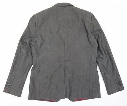 NEXT Mens Grey Polyester Jacket Suit Jacket