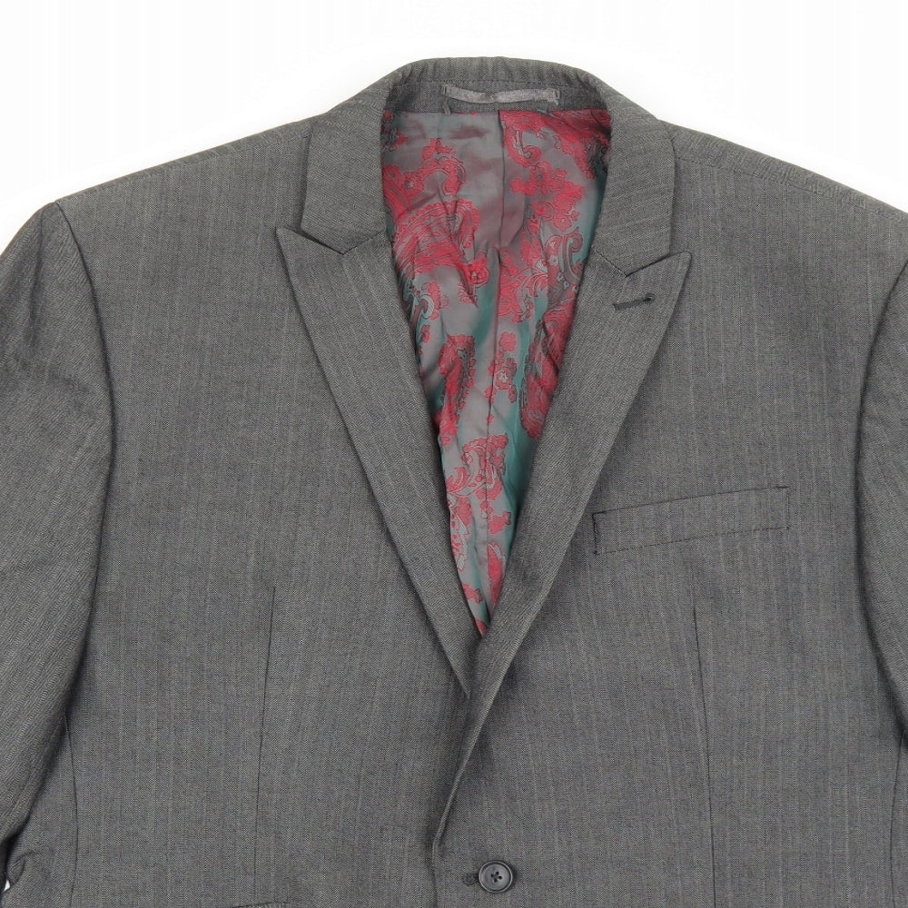 NEXT Mens Grey Polyester Jacket Suit Jacket