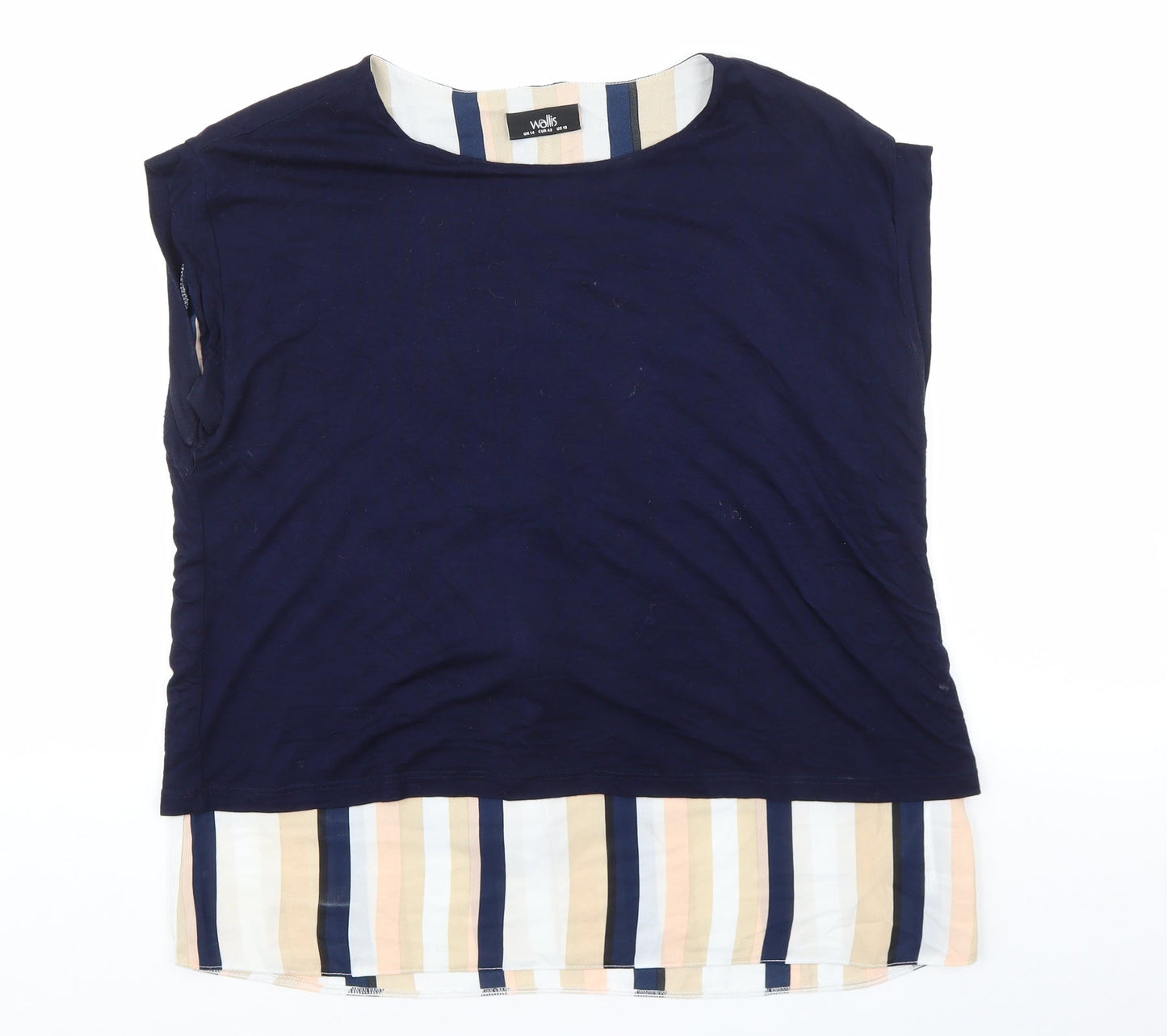 Womens UK Size 14 Wallis Multicoloured Basic T-Shirt