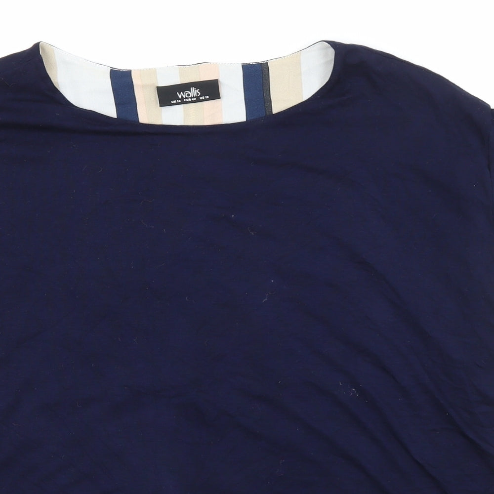 Womens UK Size 14 Wallis Multicoloured Basic T-Shirt
