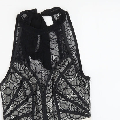 Lipsy Womens Multicoloured Polyester Basic Blouse Size 10 Halter - Lace Detail