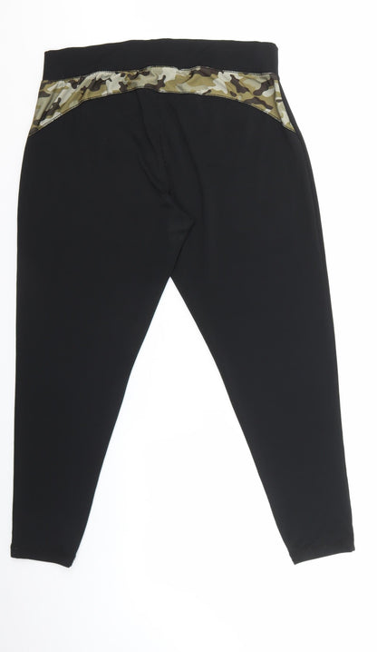 Onesport Womens Black Camouflage Cotton Jegging Leggings Size 2XL L26 in