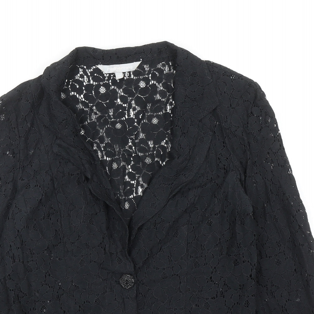 Womens UK Size 10 Red Herring Black Jacket
