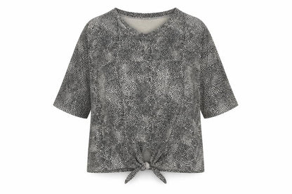 Womens UK Size M Alexara Grey Basic T-Shirt