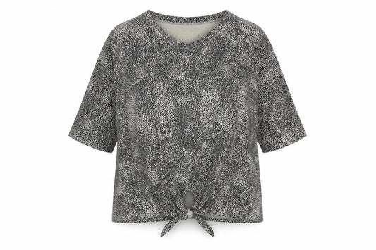 Womens UK Size M Alexara Grey Basic T-Shirt