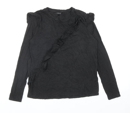 Womens UK Size 12 Topshop Black Basic T-Shirt