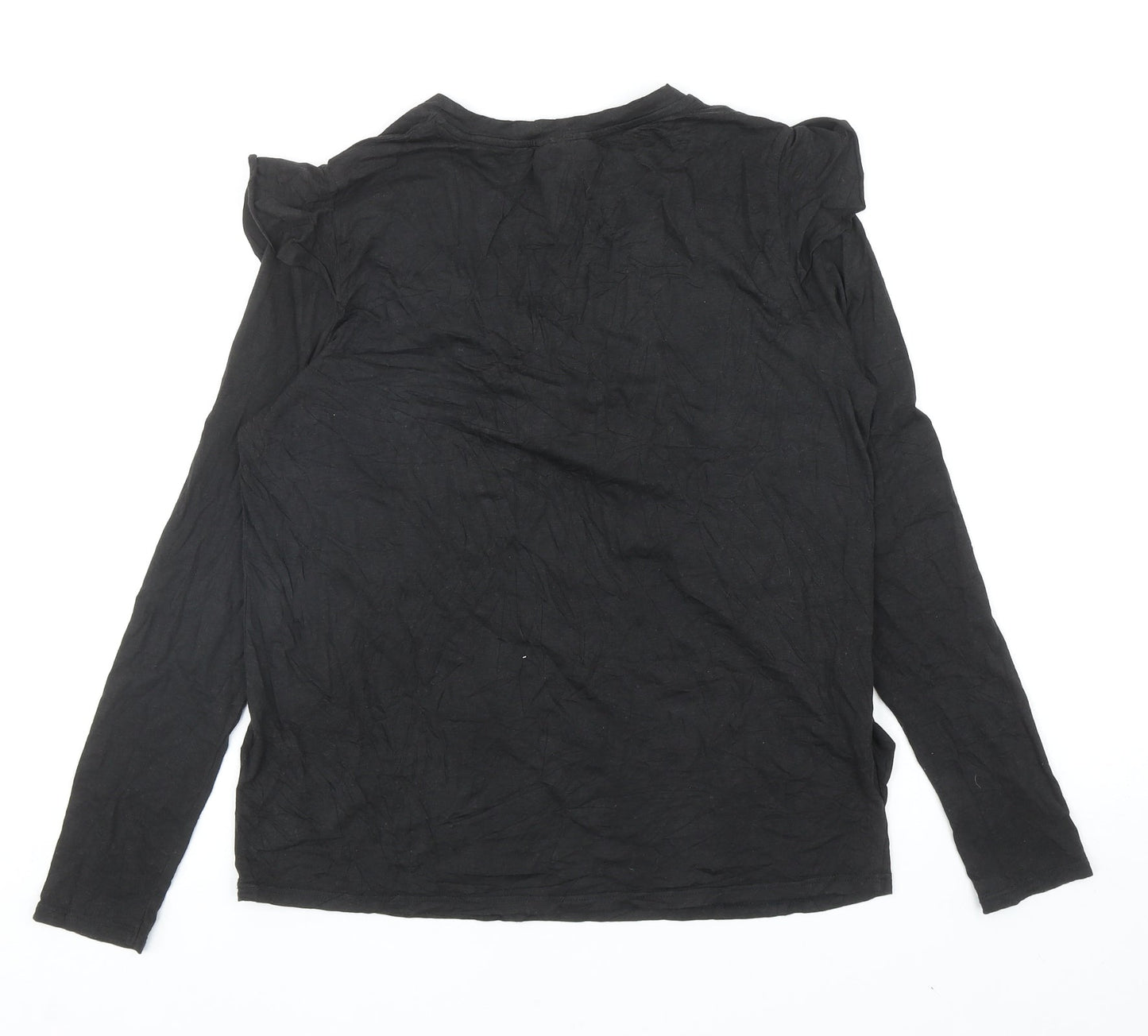 Womens UK Size 12 Topshop Black Basic T-Shirt