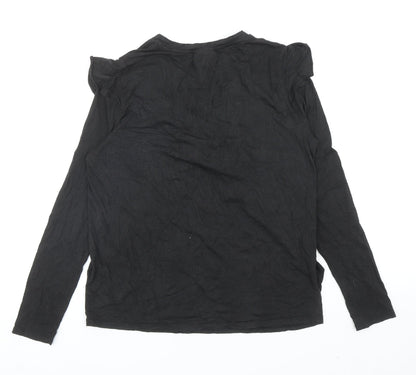 Womens UK Size 12 Topshop Black Basic T-Shirt