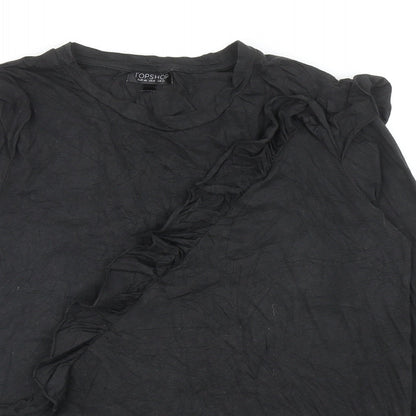 Womens UK Size 12 Topshop Black Basic T-Shirt