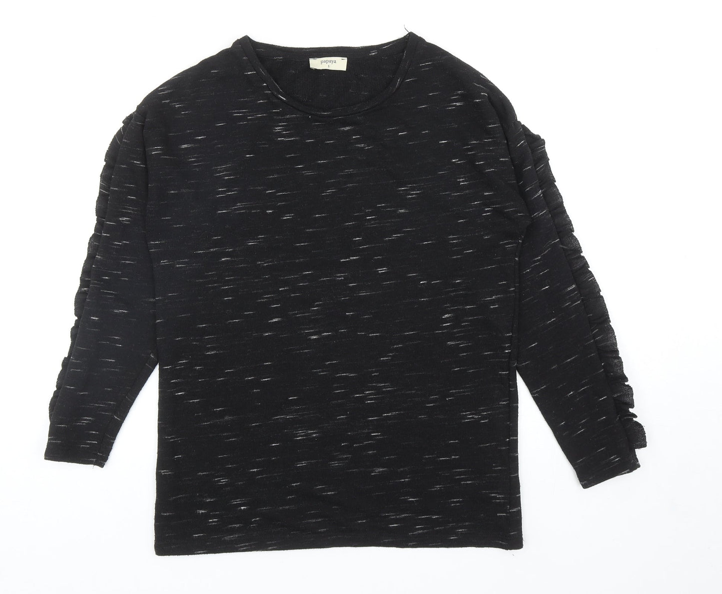 Womens UK Size S Papaya Black Pullover Jumper