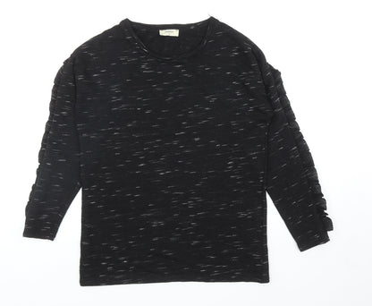 Womens UK Size S Papaya Black Pullover Jumper