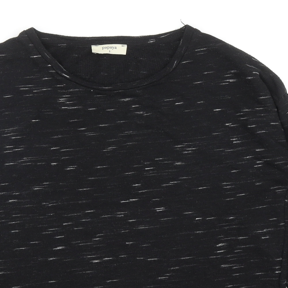 Womens UK Size S Papaya Black Pullover Jumper