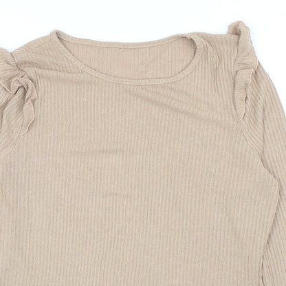Womens UK Size 12 New Look Beige Pullover Jumper