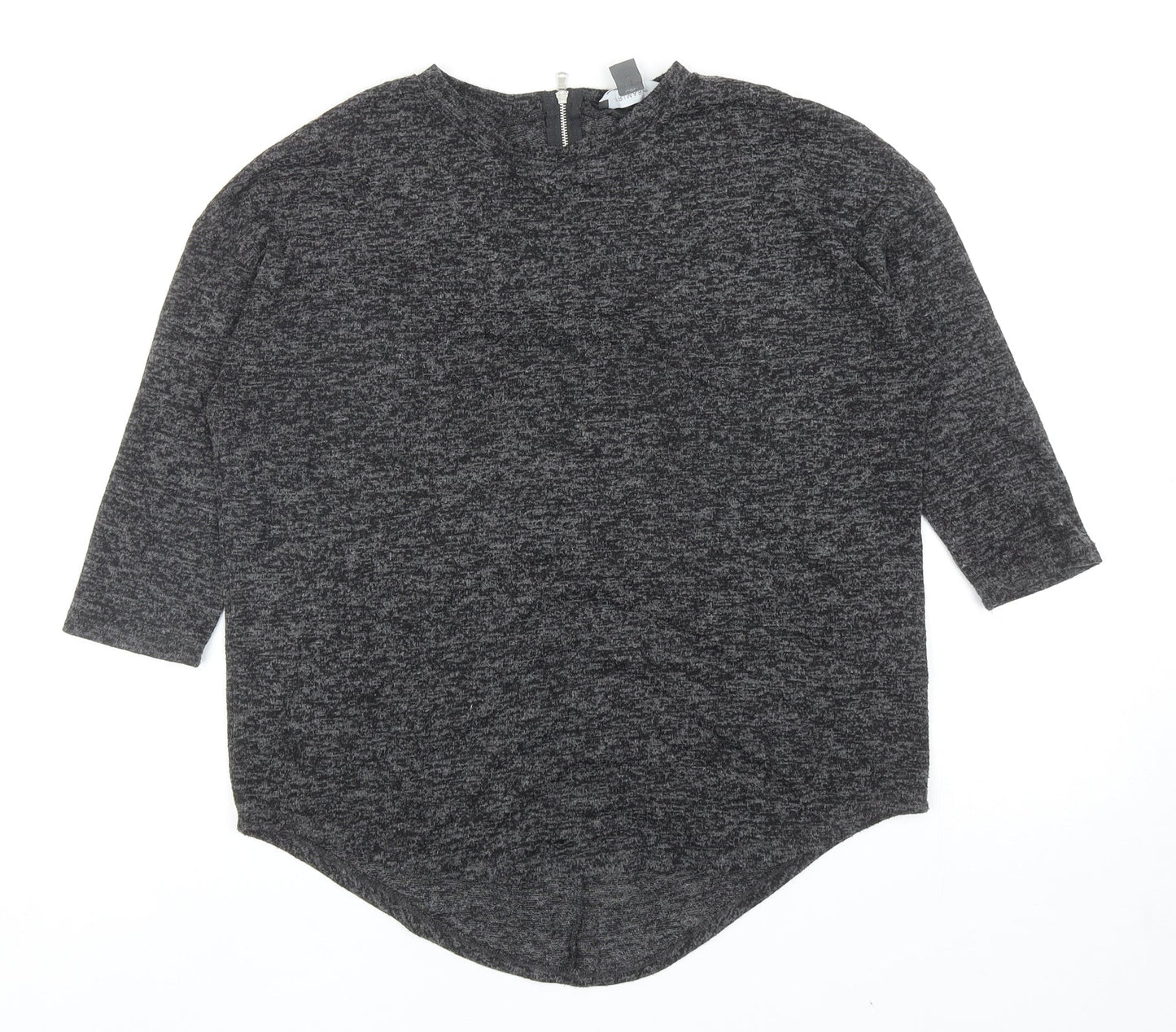 Primark Womens Grey Round Neck Polyester Pullover Jumper Size XS - UK Size 6-8