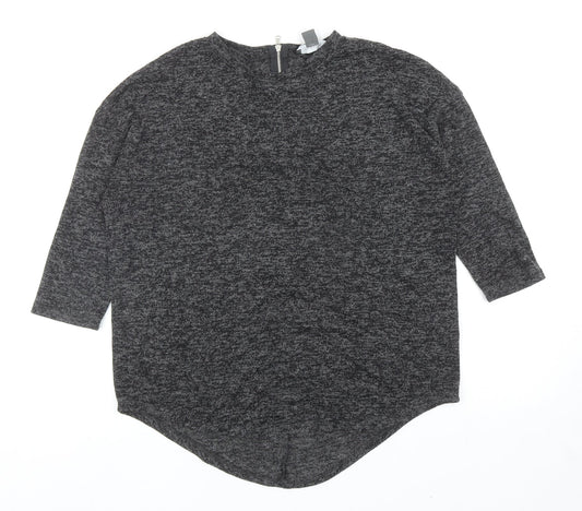Primark Womens Grey Round Neck Polyester Pullover Jumper Size XS - UK Size 6-8